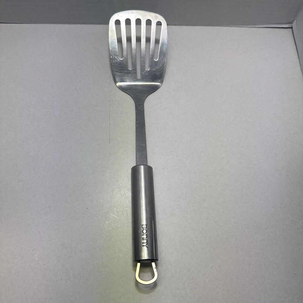 Vintage Bonny 13” Stainless Steel 5 Slotted Spatula Turner Flipper VTG